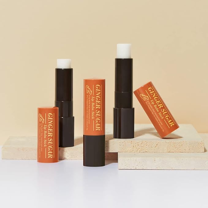 ETUDE Ginger Sugar Lip BalmStick Treatment 4g | Gentle Korean Lip Skin Care| Smooth and Moist Lips| Natural Ingredients Nourish & Hydrate Ginger, Sugar, Shea Butter Give Moisturizing Relaxing Effect