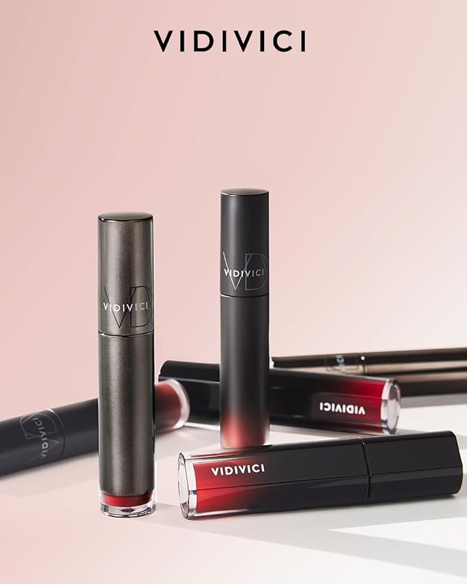 VIDIVICI Millennial Tint Glit - Transfer Proof Moisture Korean Lip Tint with Long-Lasting Color, Lightweight Water Jelly Texture, Hydrating & Smudge-Free Lip Stain, 0.13oz (04 FALLING BROWN)