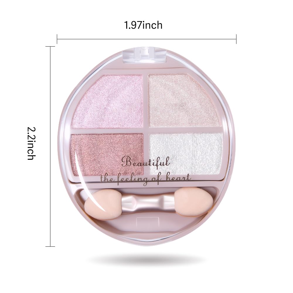 Eyeshadow Makeup Palette with Brush,Nude Pink Natural Neutral Powde Eye Shadow Palette for Older Women,Long Lasting Naturing-Looking,Lightweight,Waterproof,Eye Makeup Kit Travel Size,Vegan