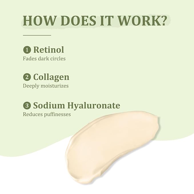 Retinol Eye Cream Brightening Eye Stick Anti-aging Eye Cream for Dark Circles and Puffiness Dark Circles Under Eye Treatment Under Eye Cream Puffy Eyes Treatment Firm Eye Bags Treatment for Men Women