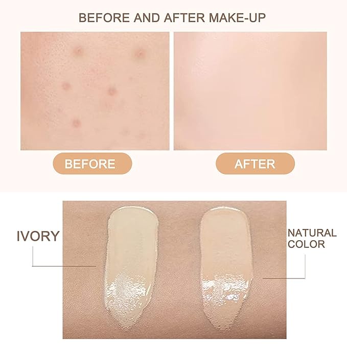 2pcs Skin Tone Adjusting CC Cream SPF 50, New Cosmetics CC Cream, Pre-makeup Primer Moisturizing Skin Concealer Brightening Skin Tone(Natural Color)