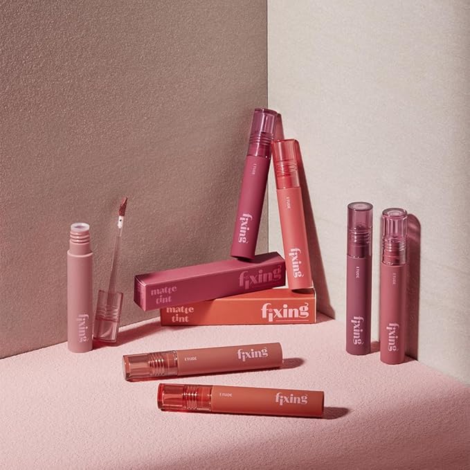 ETUDE Fixing Tint #18 Cool Pink on Top (4g) | Long Lasting High Pigmented Liquid Lipstick | Waterproof Lightweight Matte Finish Lip Stain | Full Coverage | Korean Makeup, Kbeauty