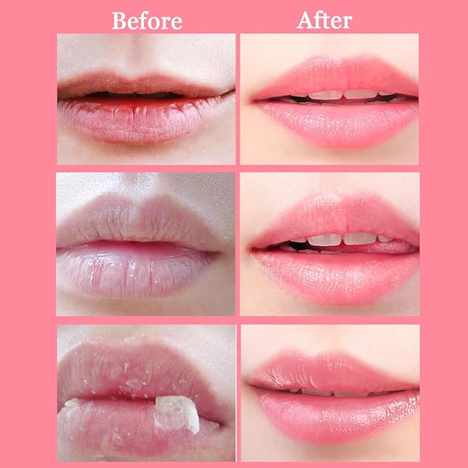 2 Pcs Lip Balm Honey Pot,Honey & Strawberry Lip Mask Propolis Moisturizing Lip Balm with Stick,Prevention Dry and Cracked Lip Scrubs,Exfoliator Lip Wrinkle Skin Care Products