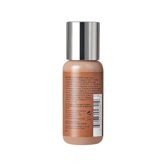 Ruby Kisses Liquid Foundation No More Blemish Oil-Free Foundation Korean Makeup 1.18 Fl Oz (Caramel)