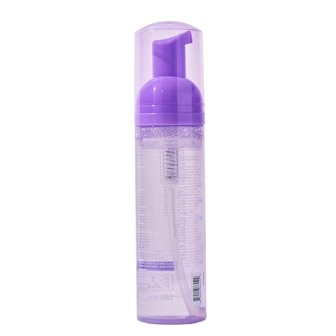 Style Factor EDGE BOOSTER Extra Strength Setting Mousse โ Frizz Control, Extra Volume, and Conditioning โ 6.4oz Violet Crystal Mousse for Curly Hair