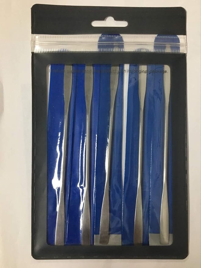 5Pcs Makeup Spatula tool metal Set Professional Beauty Stainless Steel Cosmetics Mixer Long Metal Spatula Depotting Mixing Tool (#1)