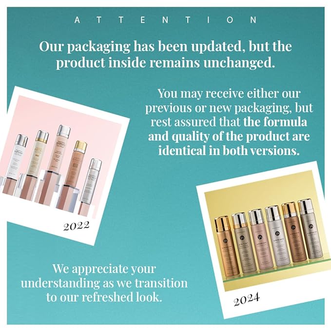 MagicMinerals AirBrush Foundation by Jerome Alexander – 2pc Set with Airbrush Foundation and Kabuki Brush - Spray Makeup with Anti-aging Ingredients for Smooth Radiant Skin - Medium Dark