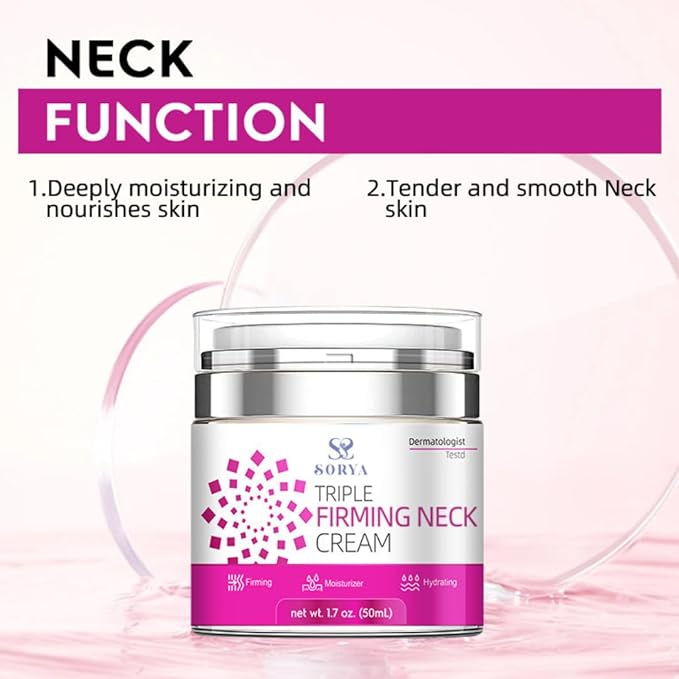 Neck Firming Cream Aging Wrinkles Neck Moisturizer with Retinol, Collagen & Hyaluronic Acid, Hydrating Skincare for All Skin Types for Men & Women