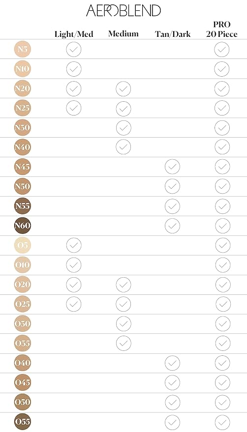 Airbrush Makeup Mini Sets (Pro Foundation Mini 20)