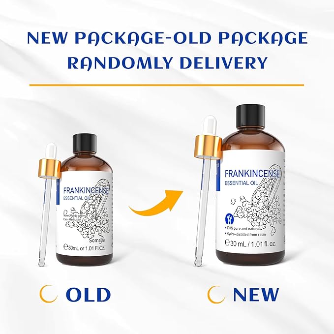 HIQILI 30ML Frankincense Essential Oil, Relaxing, Skin Care, Camp Atmosphere Creation, Can be Added to Body Lotions, Creams, Aromatherapy Use - 1 Fl Oz