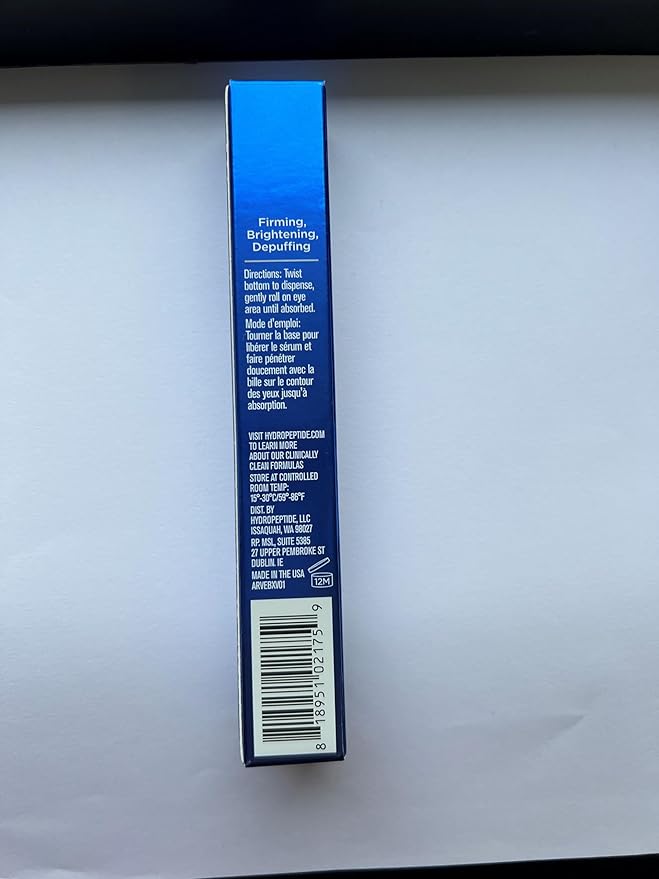 HydroPeptide Vital Eyes, Instant Awakening Serum, Cooling Rollerball, Hydrate and Brighten, 0.3 Ounce
