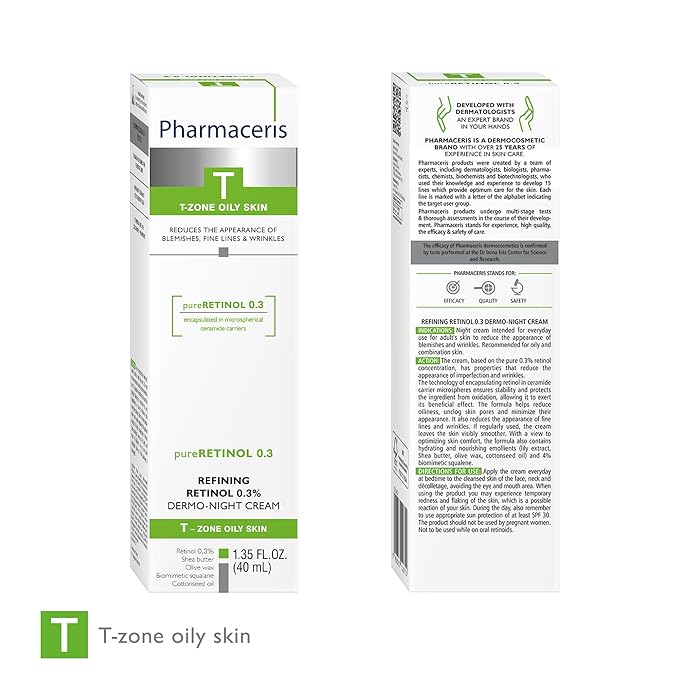 Refining Retinol 0.3% Night Cream, Helps Smooth Skin, Unclog Pores and Reduce Wrinkles & Blemishes, Face Cream For Oily & Aging Skin, pureRETINOL 0.3, 1.35 fl oz