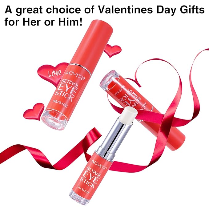 Retinol Eye Stick, Retinol Eye Cream for Dark Circles and Puffiness, Under Eye Cream Anti Aging, Eye Cream for Puffiness and Bags under Eyes, Brightening Eye Balm Reduces Fine Lines and Dark Circles