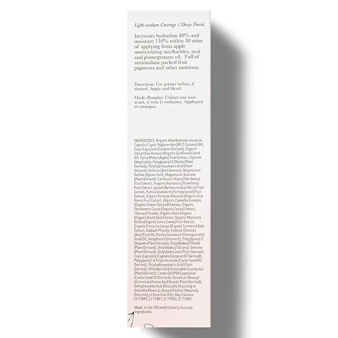 100% PURE Tinted Moisturizer Anti-Aging Face Makeup - Fruit Pigmented Alpine Rose Light to Medium Coverage & Dewy Glow - Lightweight Foundation Fair Skin w/Pink Undertone - Vegan - 1.7 Fl Oz