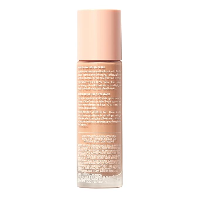 e.l.f. Halo Glow Liquid Filter, Complexion Booster For A Glowing, Soft-Focus Look, Infused With Hyaluronic Acid, Vegan & Cruelty-Free, 3 Light/Medium