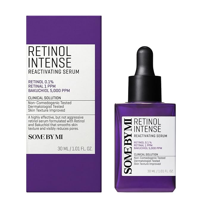 SOME BY MI Retinol Intense Reactivating Serum – 1.01oz, 30ml – Korean Bakuchiol Retinol Serum for Face Firming – Improves Signs of Aging, Minimizes Pore Size & Refines Skin Texture – Korean Skin Care
