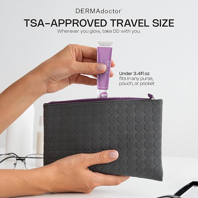 DERMAdoctor DD Caffeine Eye Cream for Dark Circles, Illuminator, Anti Aging, Eye Cream with SPF 30 for Puffiness, Bags Under Eyes, Defining Radiance Under Eyes Cream; Dermatologist Formulated - 0.5 oz