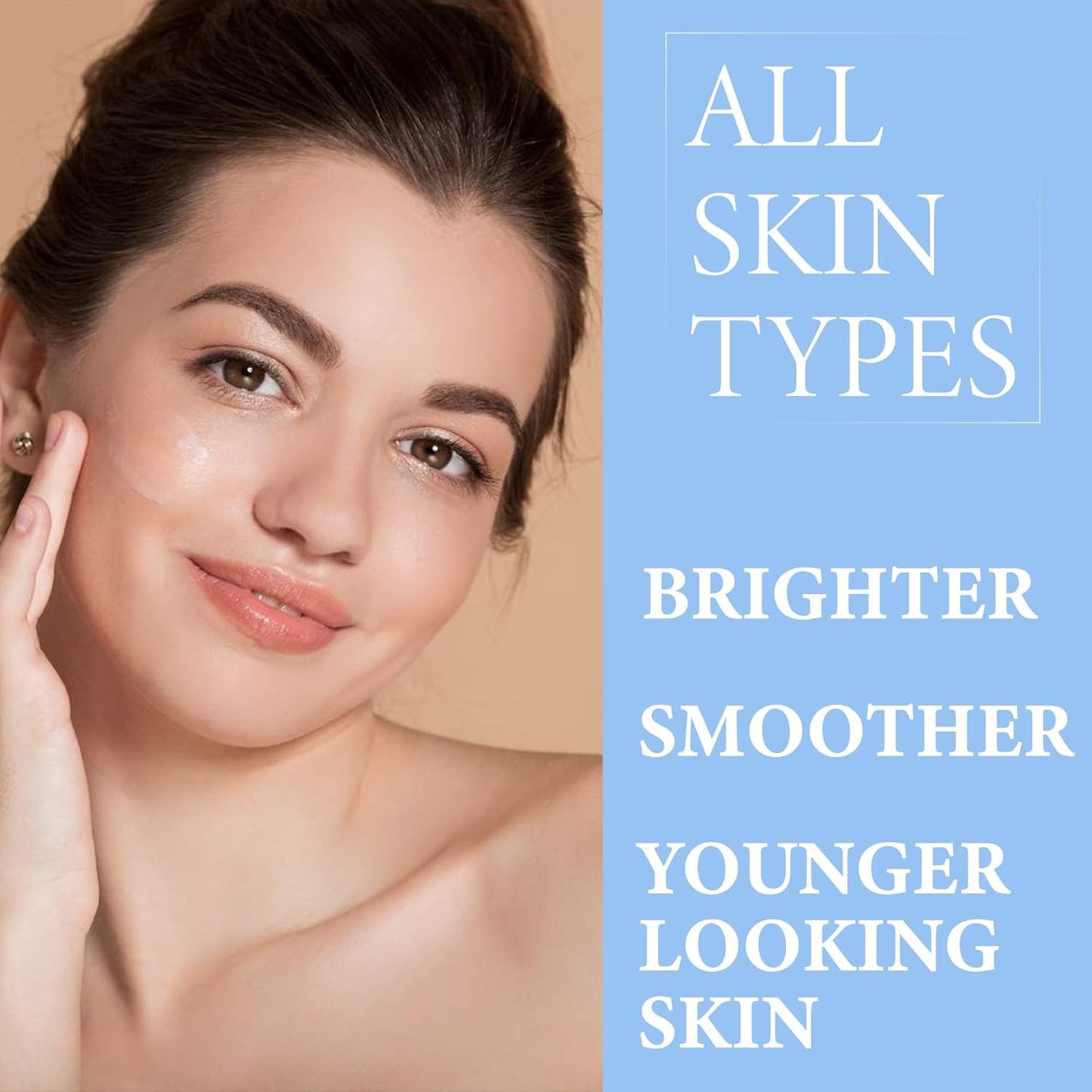 Florencia Brightening Luminous Peptide Serum - Age-Defying Face Serum with Peptides, Sodium Hyaluronate & Organic Botanicals – Helps to Reduce Wrinkles, Illuminate Complexion, 1 Oz