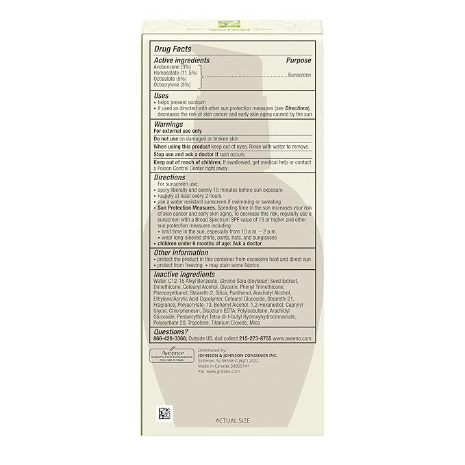 Aveeno Skincare Bundle, Positively Radiant Daily SPF 15 Facial Sunscreen Moisturizer + Soy, 4 fl. oz, & Travel Size Daily Moisturizing Cream for Body, Face, & Hands, 0.8 oz, Two Pack, 2 Items