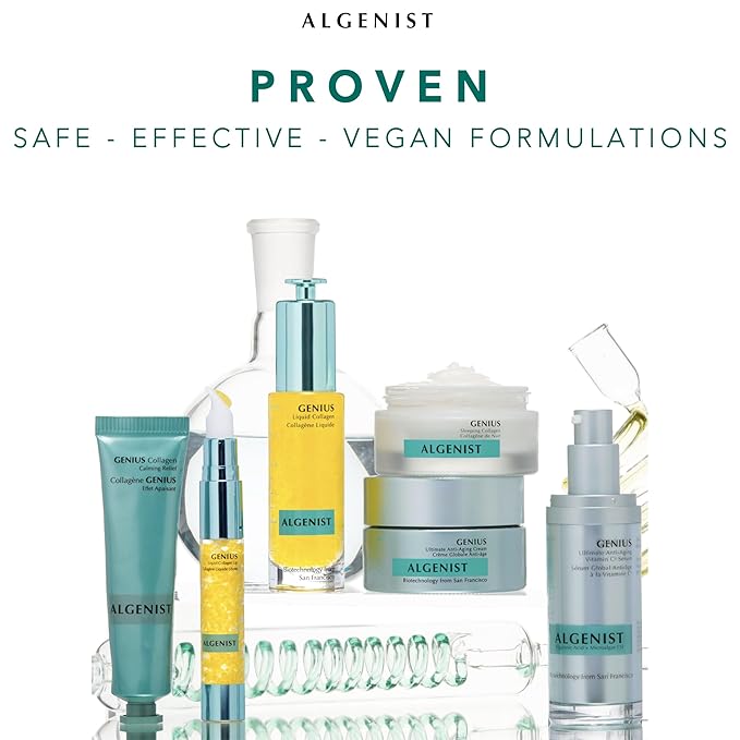 Algenist GENIUS Ultimate Anti-Aging Eye Cream - Firming Under Eye Cream with Vegan Collagen + Microalgae Oil - Helps to Visibly Plump, Smooth and Restore Radiance To Delicate Eye Area (15ml)