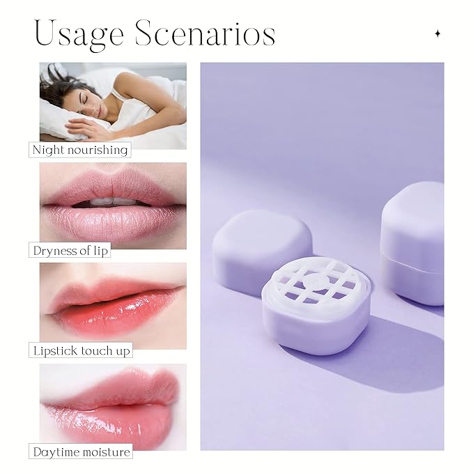 0.25 oz(7g) Empty Lip Balm Square Containers Tubes Lipstick 12 Pieces for Make Natural Lip Balm Lip Care - DIY & BPA FREE (Purple)