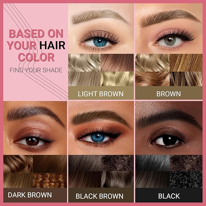 Eyebrow Pen - Microblading eyebrow pencil with Micro-Fork Tip & Precision Tip for Natural Brows, Eyebrow Pencils for Women, Dual-Ended Brow Brush, Waterproof, Brown