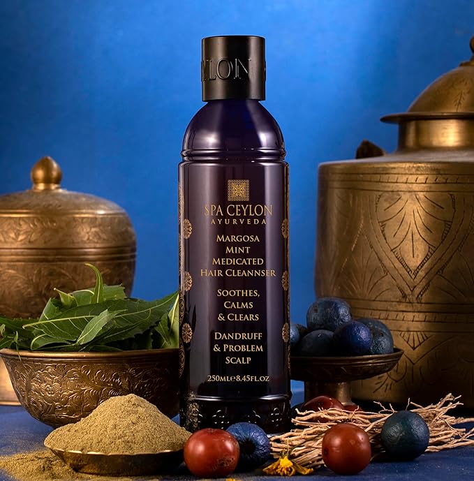 SPA CEYLON Margosa Mint Medicated Hair Cleanser | Powerful Formula for Dandruff & Scalp Problems | Itching | Flaking | Hair and Scalp Wellness