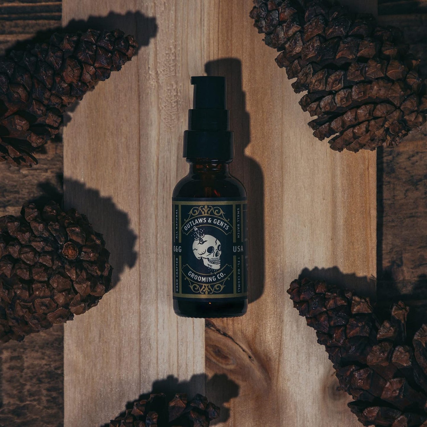 Outlaws & Gents Grooming Co Grooming Oil - All-Natural Beard and Hair Oil for Men - Moisturizes and Softens Hair, Reduces Itchiness and Flakiness (Pine & Cedar)