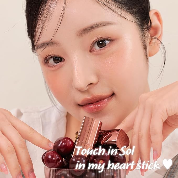 Touch in Sol In My Heart Stick Blush (#Reddish brick) – Cream Blush Stick for Cheeks, Eyes & Lips – Korean Makeup Cheek – Creamy, Blendable Milk Blushe for Dewy Glow, Natural Finish, k beauty, 0.21 Oz