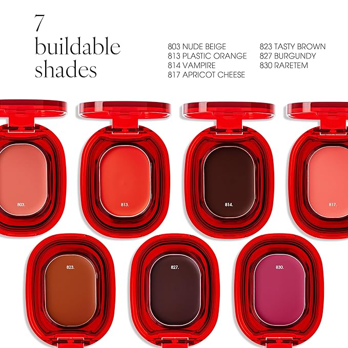 AIR LIPS 823 TASTY BROWN, Lip & Cheek, Natural Soft Matte Finish & Buildable, Airy Formula (1.2g, 0.003 oz.)