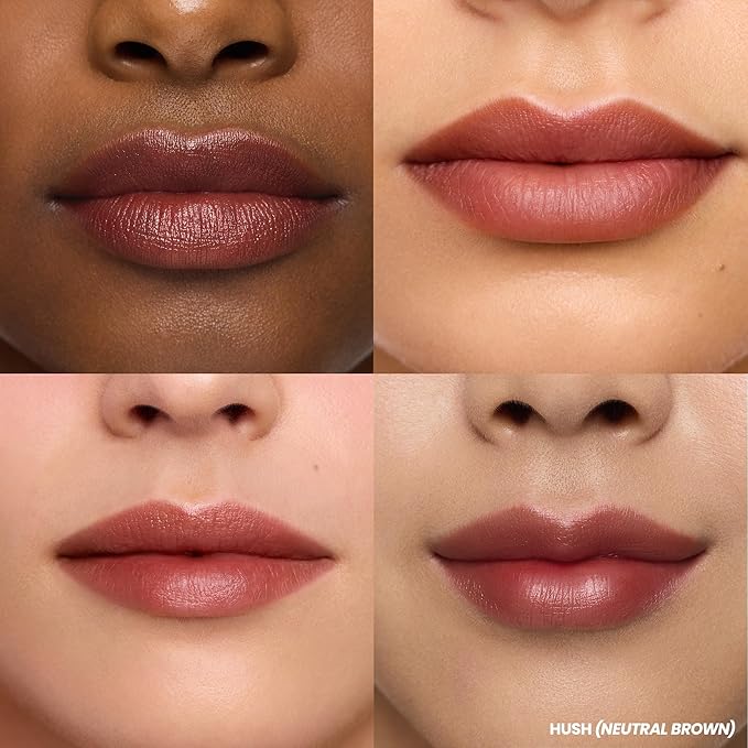 Wonderskin Wonder Blading All Day Lip Stain Peel Off and Reveal Kit - Long Lasting, Waterproof Brown Lip Tint, Transfer Proof Natural Makeup Stain Kit (Hush)