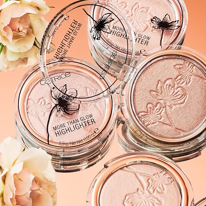 Catrice More Than Glow Powder Highlighter in Supreme Rose Beam with Silky Soft Texture for a Subtle Glow