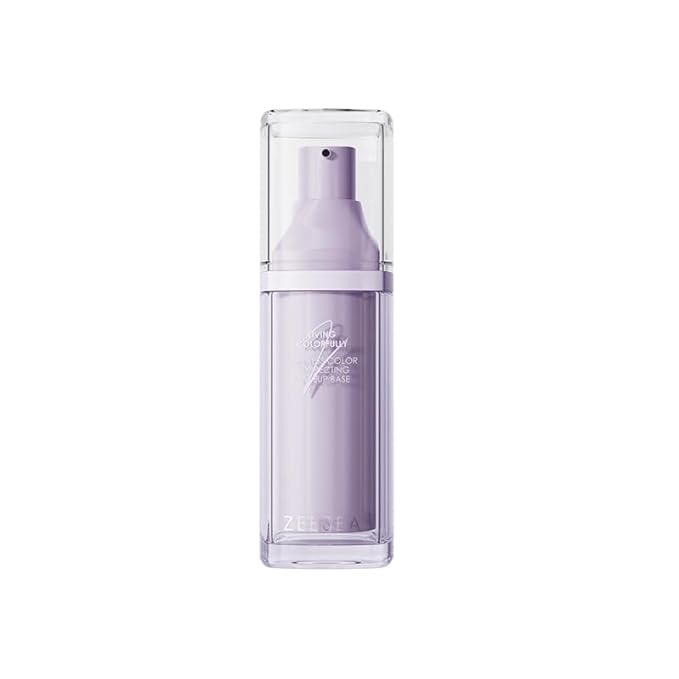 ZEESEA Purple Illuminating Face Primer for Brighten, Base Skin Color Correcting Primer for Poreless, Makeup Application & Hydrating Tinted Glow, Cruelty-Free Long Lasting Power Grip Formula, 1.06 Oz