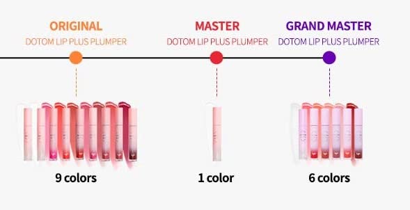 keybo Lip Plumper Dotom Lip Plus 16 Colors, 3 Steps Extreme Plumping Clear Lip Gloss by Essence Lip Care Oil & 16 Color Tints from Korean Makeup (08. Winter of me)