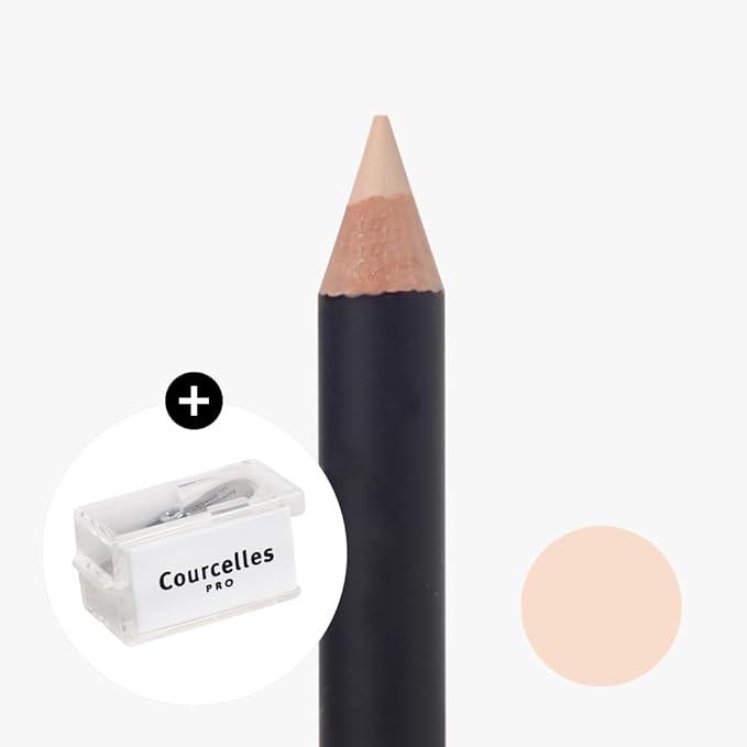 [K-Beauty Makeup] Courcelles Concealer Pencil CC706/CC707/CC708, Hard type-Natural Cover, light, medium, dark beige (CC707-Medium Beige+Sharpener)