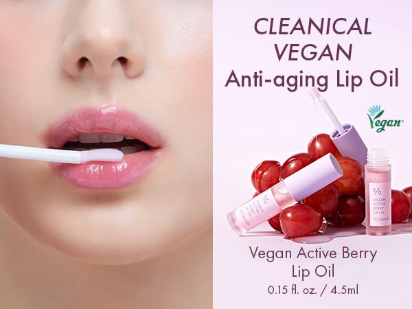 leegeehaam Dr.Ceuracle Vegan Active Berry Lip OilㅣAnti-Aging, Moisturizing, Revitalizing and GlowingㅣKorean Tinted Lip GlossㅣResveratrol from French Grape for Dry Lips, 0.15 Fl Oz
