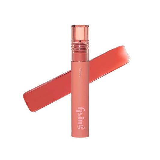 ETUDE Fixing Tint #19 Coral Breeze (4g) | Long Lasting High Pigmented Liquid Lipstick | Waterproof Lightweight Matte Finish Lip Stain | Full Coverage | Korean Makeup, Kbeauty