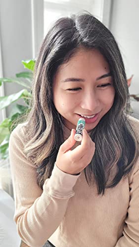 Vegan Lip Balm Sweet Mint by Eco Lips flavor 3 Pack Natural Bee Free with Candelilla Wax, Organic Cocoa Butter, & Coconut Oil Lip Care. 100% Plastic-Free Plant Pod Packaging - Made in USA