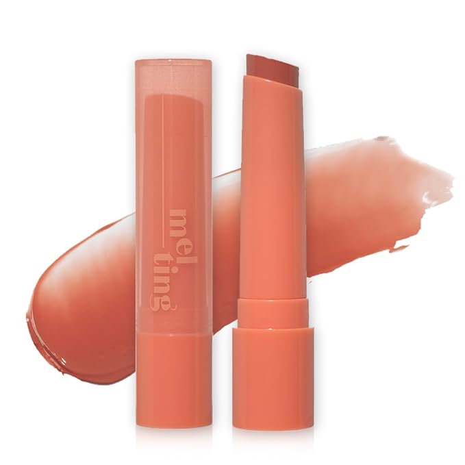 ETUDE Ginger Sugar Melting Balm Stick 03 Bare Peach | Tinted Moisturizing Lip balm | Natural Ingredients Hydrate Ginger, Sugar, Shea Butter Moisturizing Relaxing Effect | K-Beauty