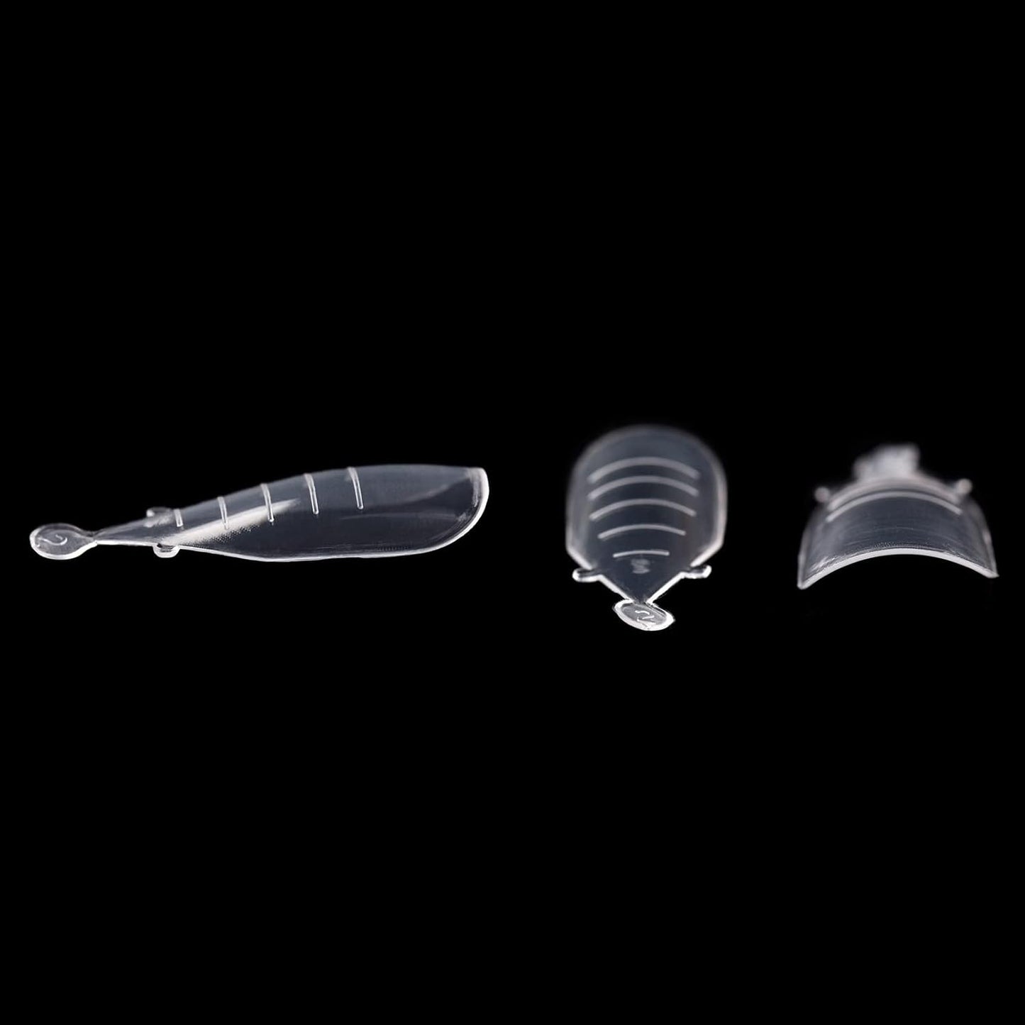 KADS 120PCS Clear Full Cover Dual Nail System Form UV Gel Acrylic Nail Art Mold Artificial Nail Tips with Scale for Extension (MODEL 9)