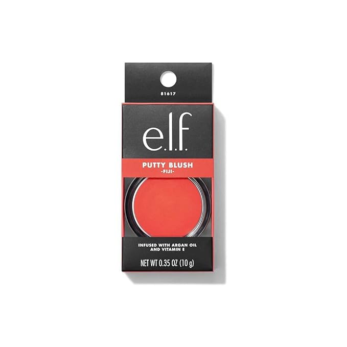 e.l.f. Putty Blush, Creamy & High-Pigment Formula For A Natural Glow, Delivers A Semi-Matte & Powder Finish, Vegan & Cruelty-Free, Fiji