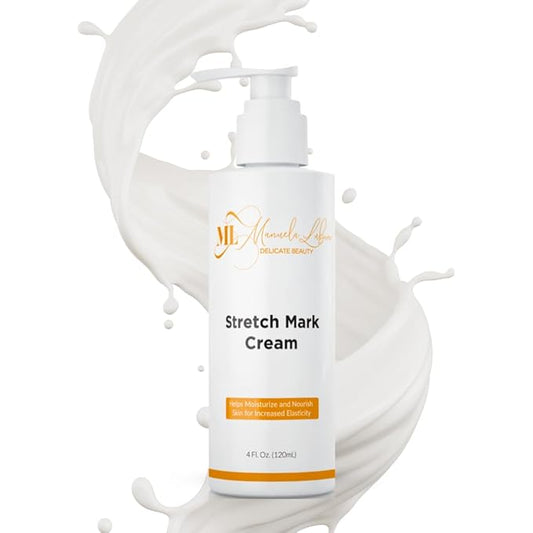 Stretch Mark Cream, Belly Butter & Scar Cream, Skin Care with Active Skin Repair, Stretch Mark Removal, For All Skin Types, 4 Oz - ML Delicate Beauty