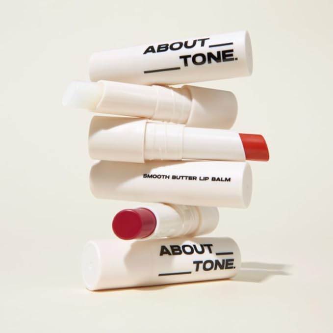 Smooth Butter Lip Balm 0.14 oz – Super Moisturizing Butter Lip Balm, Lip Repair & Care, Natural Color with Vegetable Wax, Shea Butter, All Day Hydration, Soothe Dry Chapped Lips (03 ROSY)