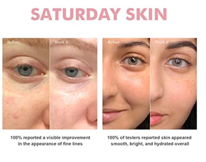 Saturday Skin Wide Awake Brightening Cream Illuminating Eye Cream for Wrinkles, Puffy Eyes + Dark Circles Lightweight, Moisturizing, Deeply Hydrates(0.51 Fl Oz (15ml))