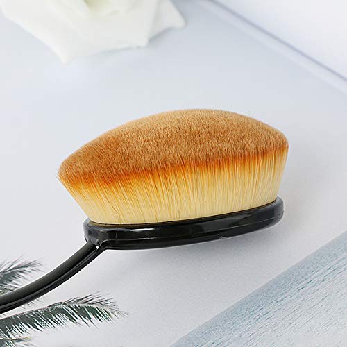 2 Sets Yoseng Oval Makeup Brushes 10 Fashionable Super Soft Professional Oval Toothbrush Foundation Contour Powder Blush Blending Brush Cosmetic Brushes Tool Set ink with Box Black（2 Pack）