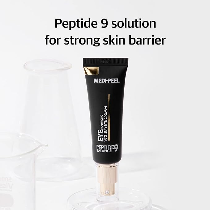 Medi-Peel Peptide9 Hyaluronic Volumy Eye Cream, Anti-Aging, Brightening, Reduces Wrinkles, Under Eye Bags, Dark Circles & Puffiness Care, Hyaluronic Acids, Enhance Elasticity, Korean Skin Care