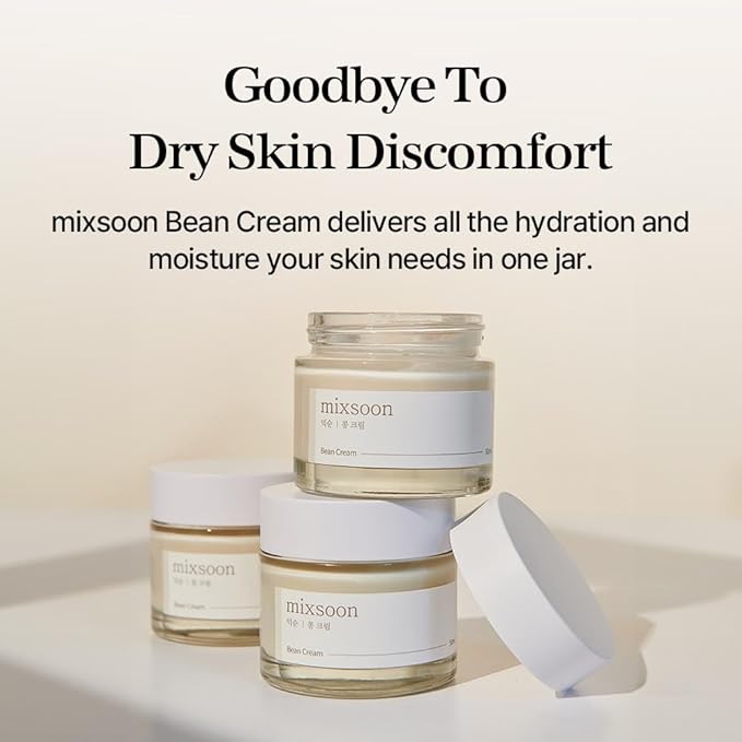 mixsoon Bean Cream - Intensive Moisture Face Cream For Smooth, Nourished Skin, Pore & Sebum Care - Korean Skincare For Glass Skin - Non-stick (1.69 fl.oz / 50ml)