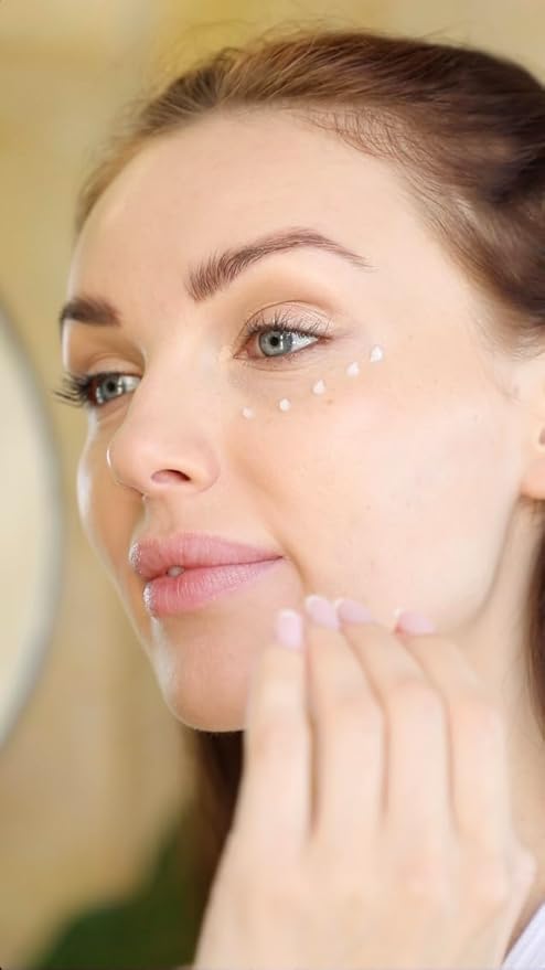 Dead Sea Eye Cream with Retinol, Collagen, Argan Oil & Caffeine, Targets Dark Circles, Puffiness & Fine Lines, Enriched with Dead Sea Minerals, Vegan Eye Cream for Women & Men, 1 oz