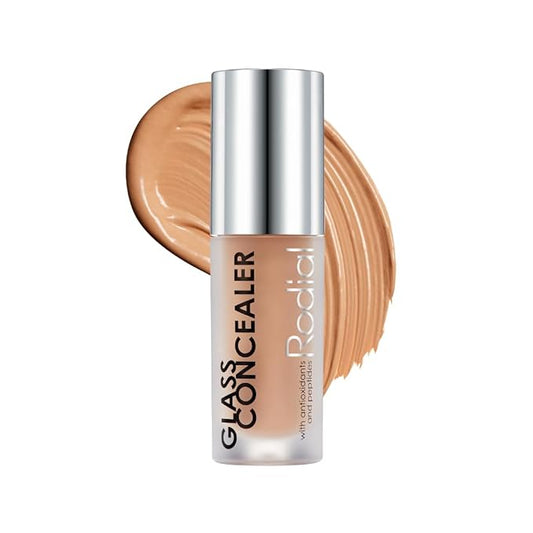 Rodial Glass Concealer Shade 4 - Luminous, Full-Coverage Cream with Peptides and Antioxidants for Flawless Skin, 0.1 fl. oz.