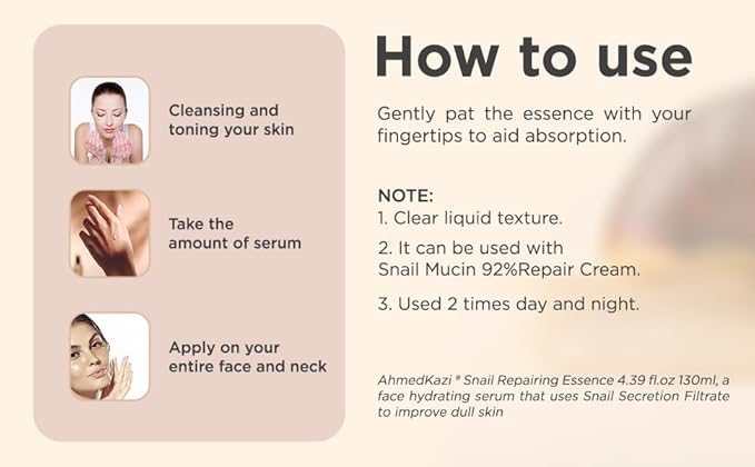 Snail Mucin Power Essence 4.39 fl.oz 130ml, Korean Skincare Snail Mucin Serum for Dry Sensitive Skin, Moisturizing with 96.3% Snail Secretion Filtrate